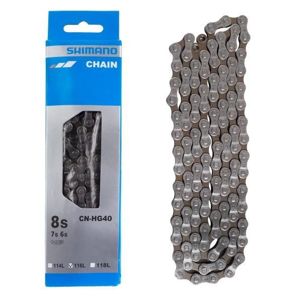 Shimano CN-HG40 – polkupyörän ketju, 6/7/8-vaihteinen, Quick Link